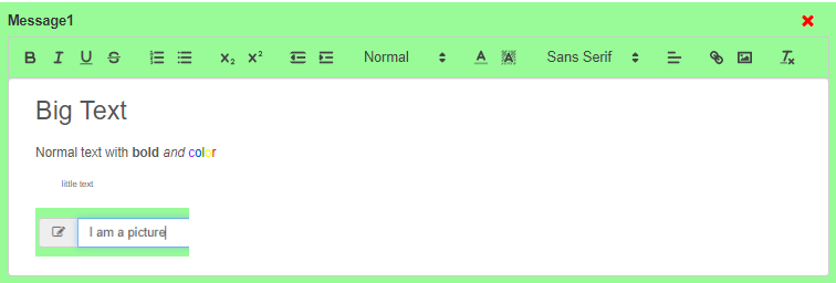 Rich Text Editor for Messages